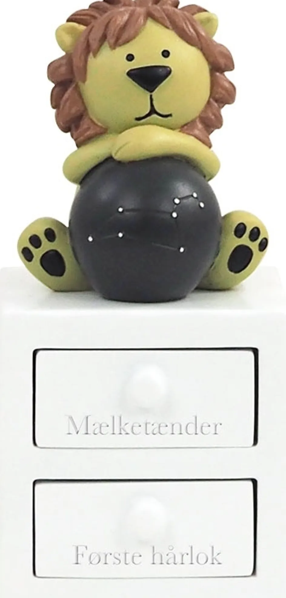 Discount Kids By Friis Æske t. Første Tand/Hårlok Løven H11,5 cm, Hvid