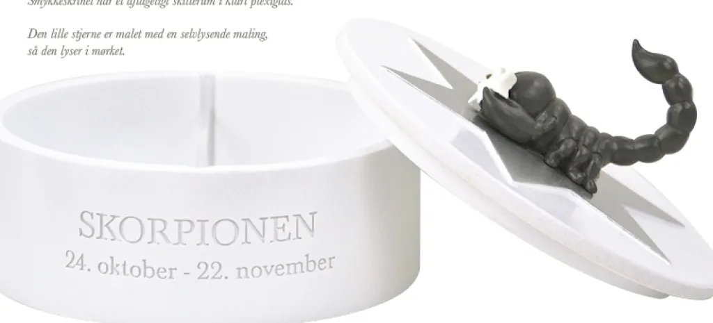 Discount Smykkeskrin Skorpionen Ø14,5 cm, Hvid Børn Opbevaring Til Børneværelset|Børneværelse