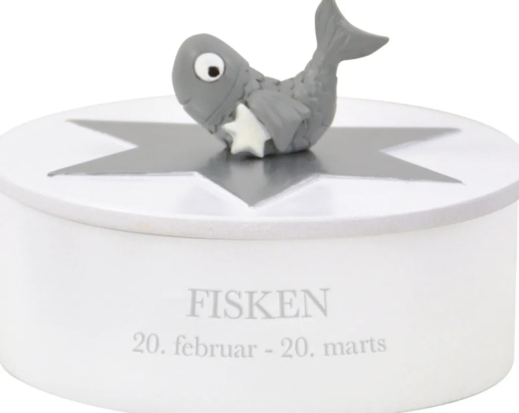 Best Smykkeskrin Fisken Ø14,5 cm, Hvid Børn Opbevaring Til Børneværelset|Børneværelse