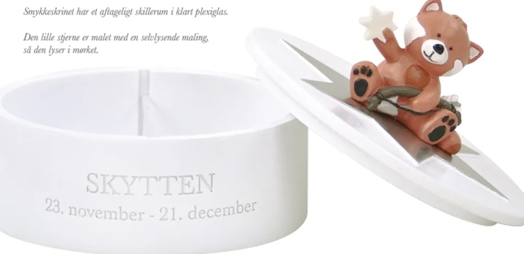 Børn Kids By Friis Opbevaring Til Børneværelset|Børneværelse > Smykkeskrin Skytten Ø14,5 cm, Hvid