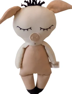 Børn Kids By Friis Tøjdyr Og Nusseklude > Stofdukke Gris m. Rangle 19 cm