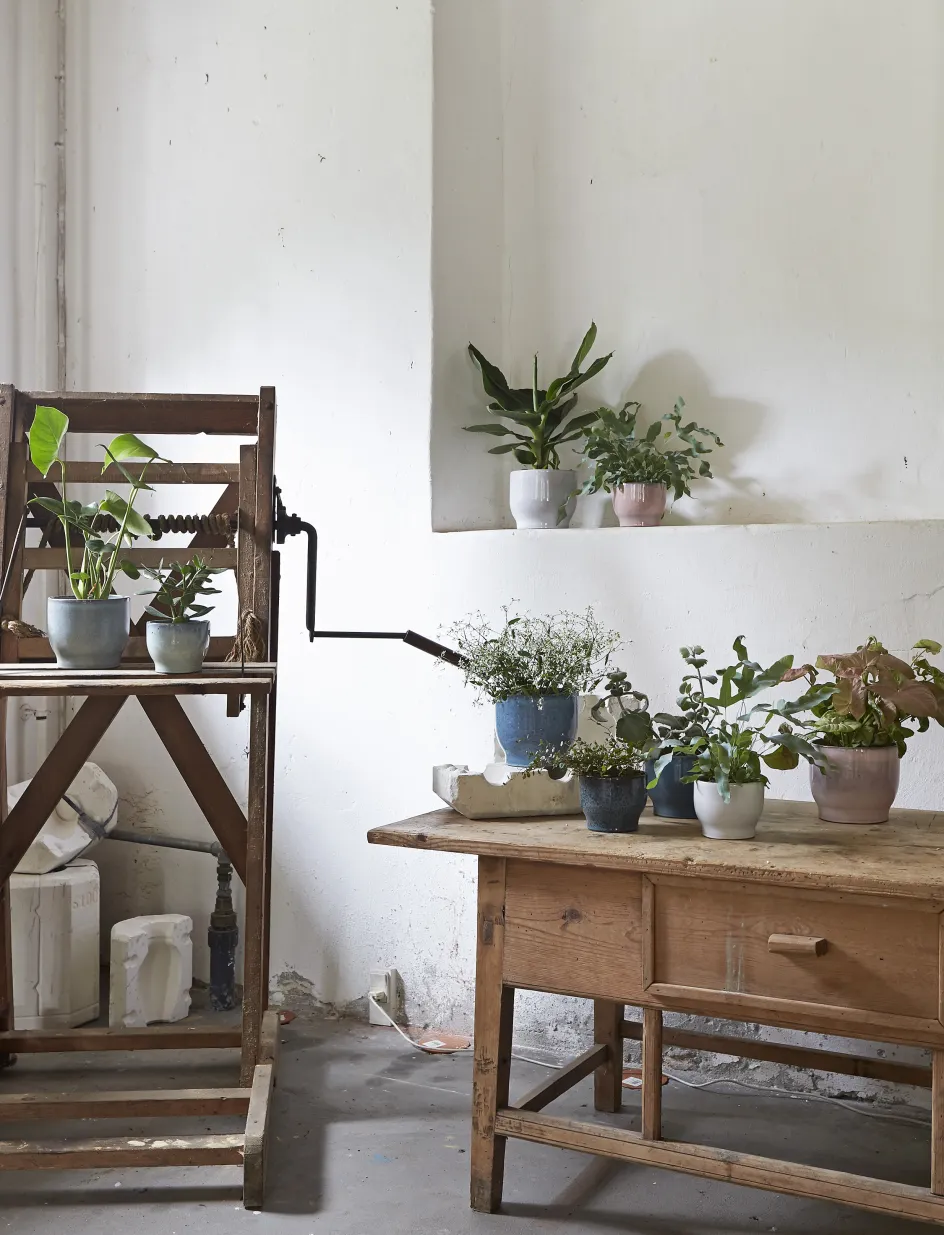 Discount Knabstrup Keramik Urtepotteskjuler H, Soft Mint