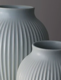 Discount Knabstrup Keramik Ripple Vase H, Mat Ice Blue