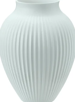 Sale Knabstrup Keramik Ripple Vase H, Mat Ice Blue