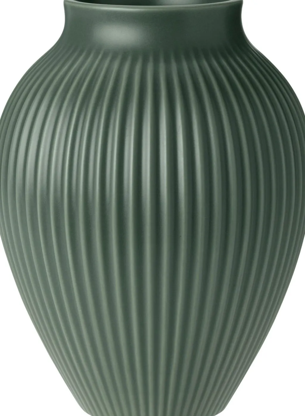 Knabstrup Keramik Stue|Vaser > Ripple Vase H20 cm, Mat Celadon Green