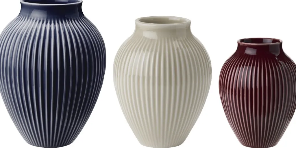 Knabstrup Keramik Stue|Vaser > Ripple Vase 3 stk,