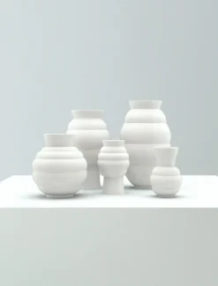 New Knabstrup Keramik x Tortus Vase No3 H26,5 cm, Hvid