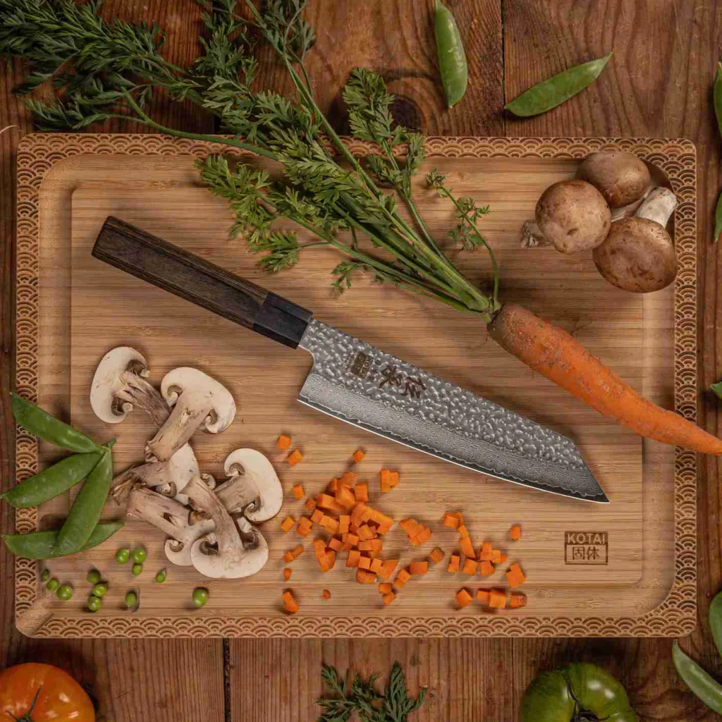 Outlet Densho Kiritsuke Knife 19 cm, Pakkatræ Japanske Knive