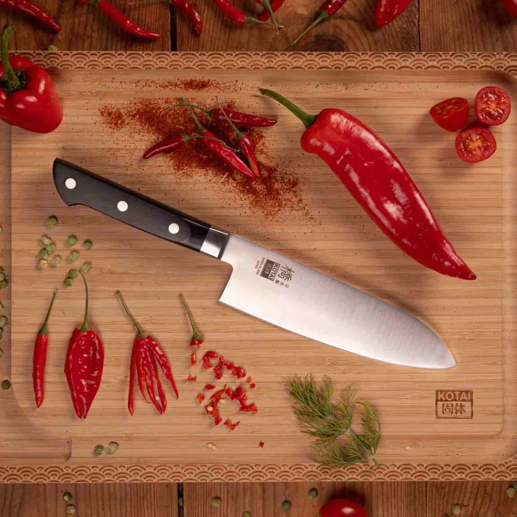 KOTAI Japanske Knive > Hashi Classic Santoku Kniv 17 cm, Pakkatræ