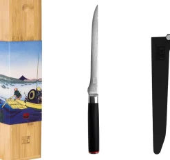 KOTAI Udbener- Og Filetknive > Pakka Damascus Filetkniv 20 cm, Pakkatræ