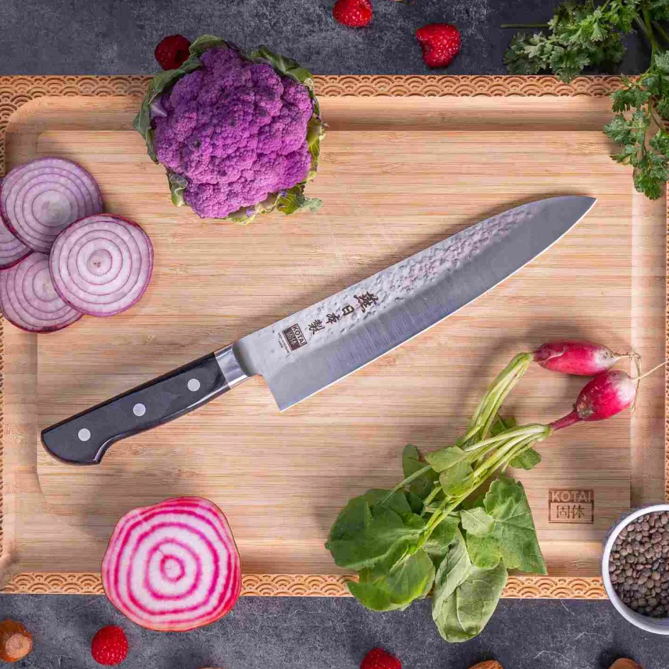 Hot KOTAI Tsubame Gyuto Kniv 21 cm, Pakkatræ