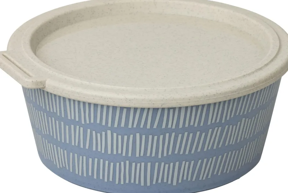 New Koziol BLOMSTER Opbevaringsboks 1,3 L, Nature Flower Blue