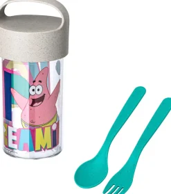 Børn Koziol Drikkedunke Til Børn|Opbevaring Til Køkkenet > BUDDY Svampebob Patrick Snackboks/Drikkedunk m. Bestik 500 ml, Organic Sand