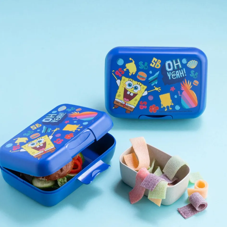 Koziol CANDY SvampeBob Firkant Madpakke 19x13,5 cm, Organic Space Blue