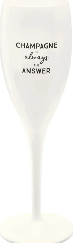 Sale CHEERS No. 1 Champagne Is Always The Answer Champagneglas 10 cl, Cotton White Champagneglas|Champagneglas