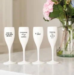 Sale CHEERS No. 1 Champagne Is Always The Answer Champagneglas 10 cl, Cotton White Champagneglas|Champagneglas
