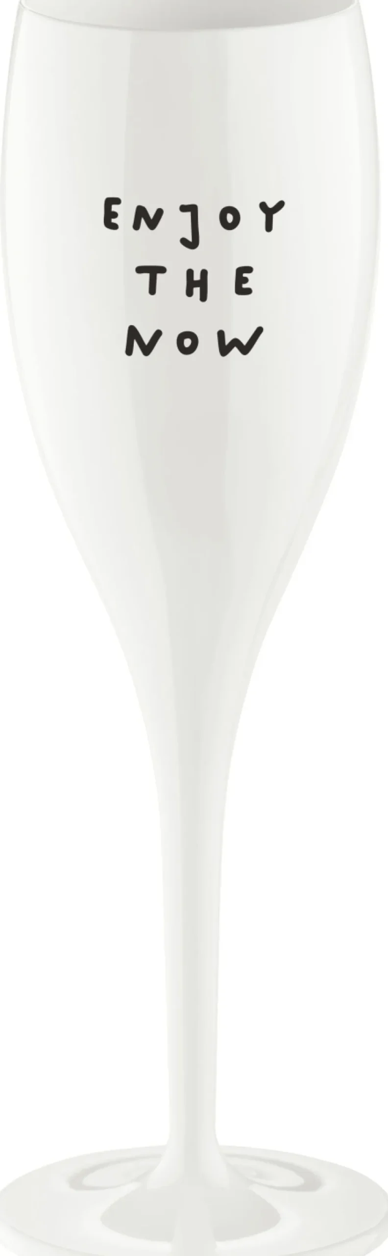 Koziol Champagneglas|Champagneglas > CHEERS No. 1 ENJOY THE NOW Champagneglas 10 cl, Cotton White