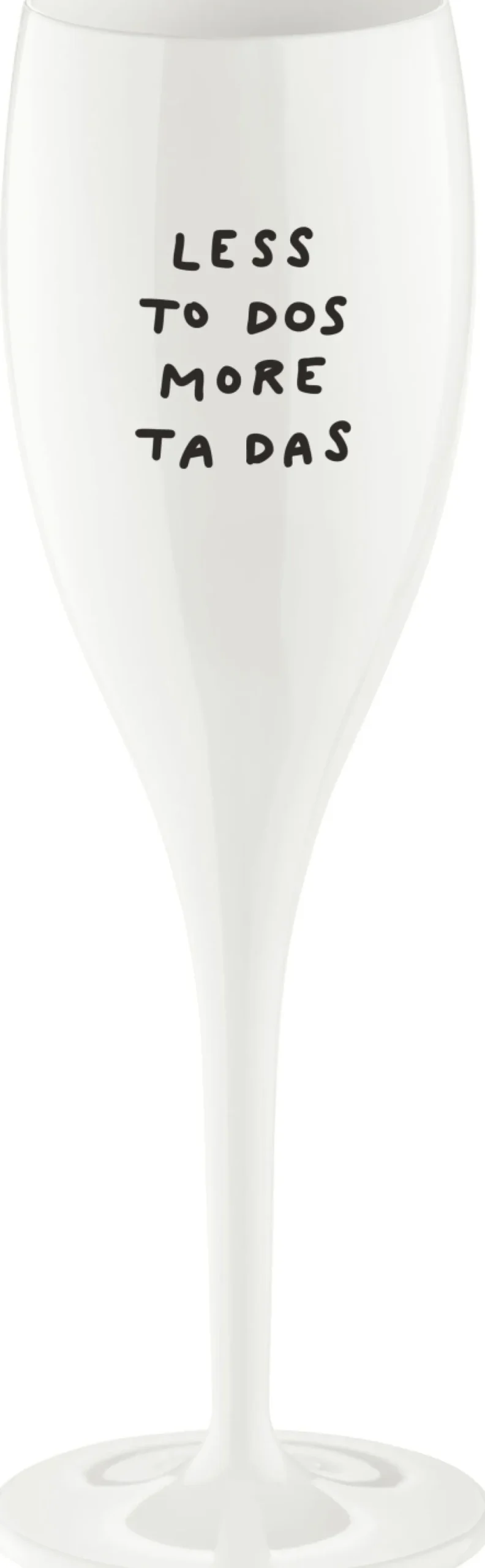 Clearance CHEERS No. 1 LESS TO DOS MORE TA DAS Champagneglas 10 cl, Cotton White Champagneglas|Champagneglas