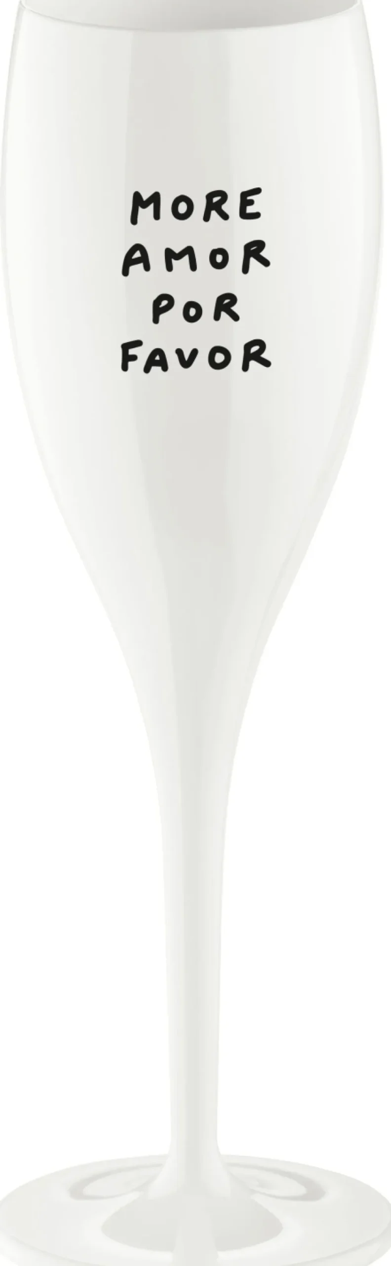 Koziol Champagneglas|Champagneglas > CHEERS No. 1 MORE AMOR POR FAVOR Champagneglas 10 cl, Cotton White