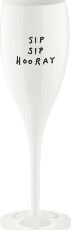 Koziol Champagneglas|Champagneglas > CHEERS No. 1 SIP SIP HOORAY Champagneglas 10 cl, Cotton White