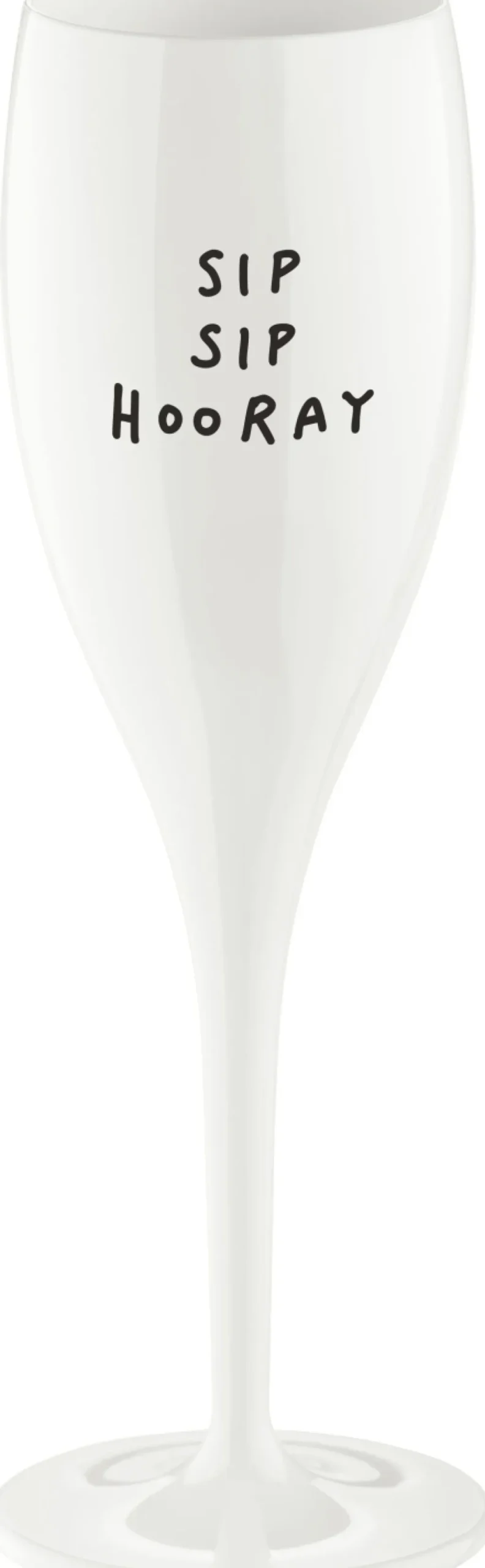 Koziol Champagneglas|Champagneglas > CHEERS No. 1 SIP SIP HOORAY Champagneglas 10 cl, Cotton White