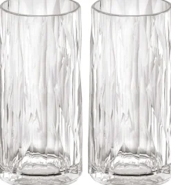 Koziol Drinksglas|Drinksglas > CLUB No. 8 Long Drink Glas 2 stk. 30 cl, Crystal Clear