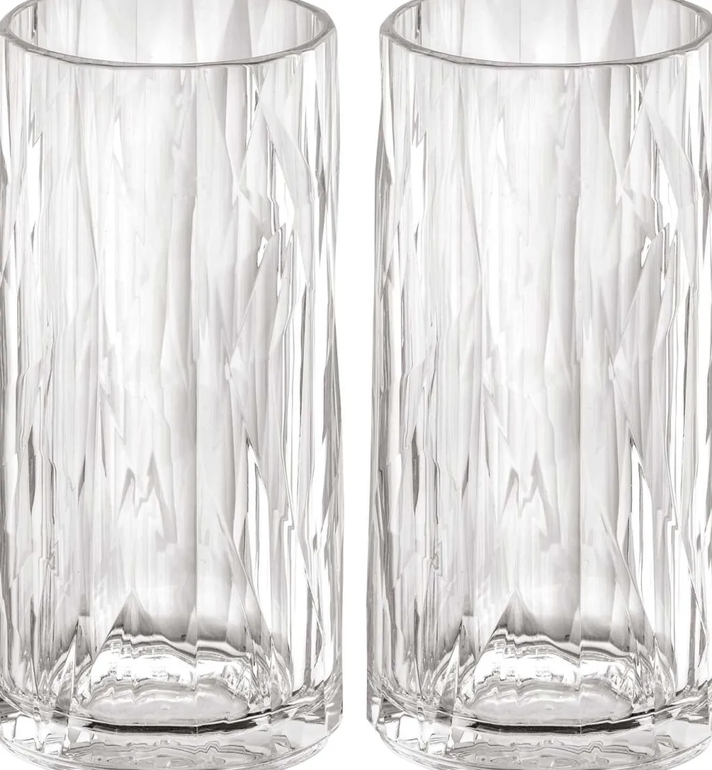 Koziol Drinksglas|Drinksglas > CLUB No. 8 Long Drink Glas 2 stk. 30 cl, Crystal Clear