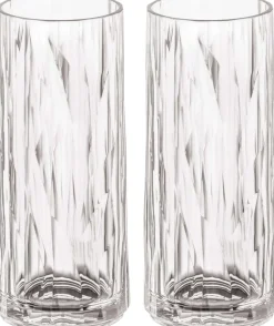 Koziol Drinksglas|Drinksglas > CLUB No. 3 Long Drink Glas 2 stk. 25 cl, Crystal Clear