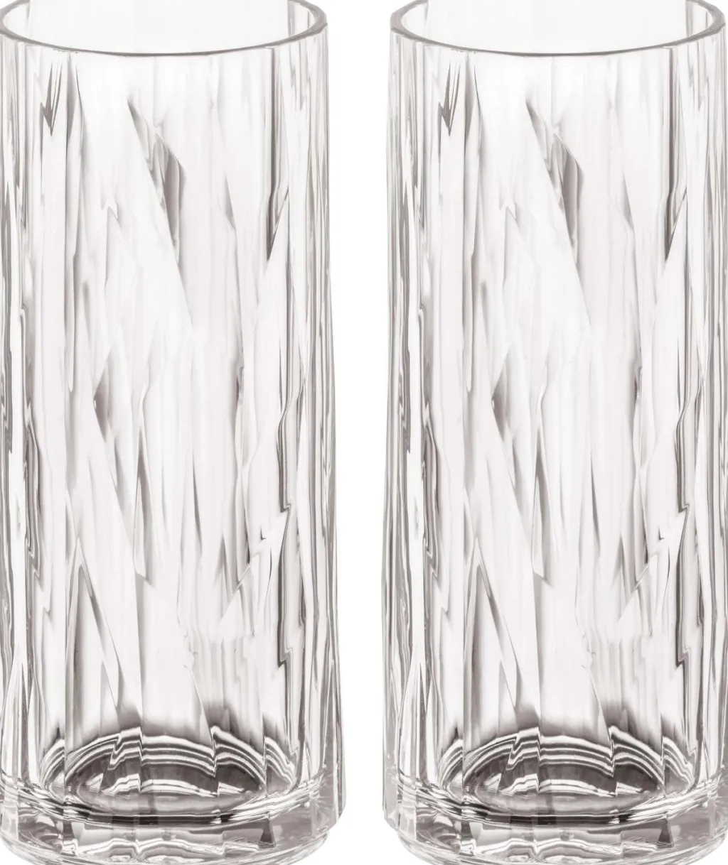 Koziol Drinksglas|Drinksglas > CLUB No. 3 Long Drink Glas 2 stk. 25 cl, Crystal Clear