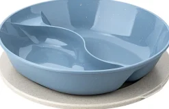 Discount Koziol CONNECT SEPAREE Menutallerken m. Låg 25x25,5 cm, Nature Flower Blue