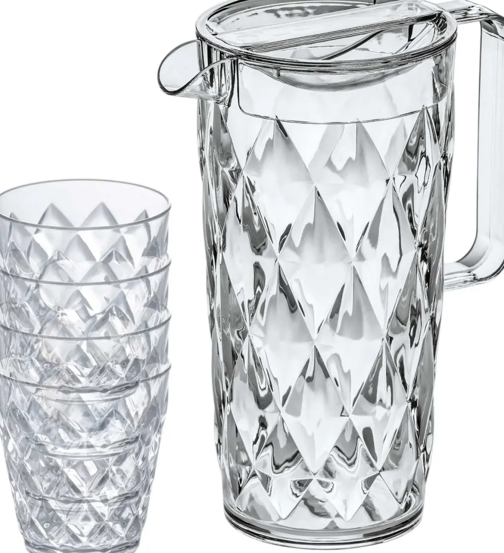 Best CRYSTAL Kande m. 4 Glas 250 ml Karafler