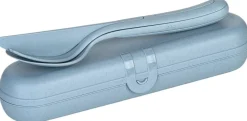 Koziol KLIKK Bestiksæt m. Etui, Nature Flower Blue