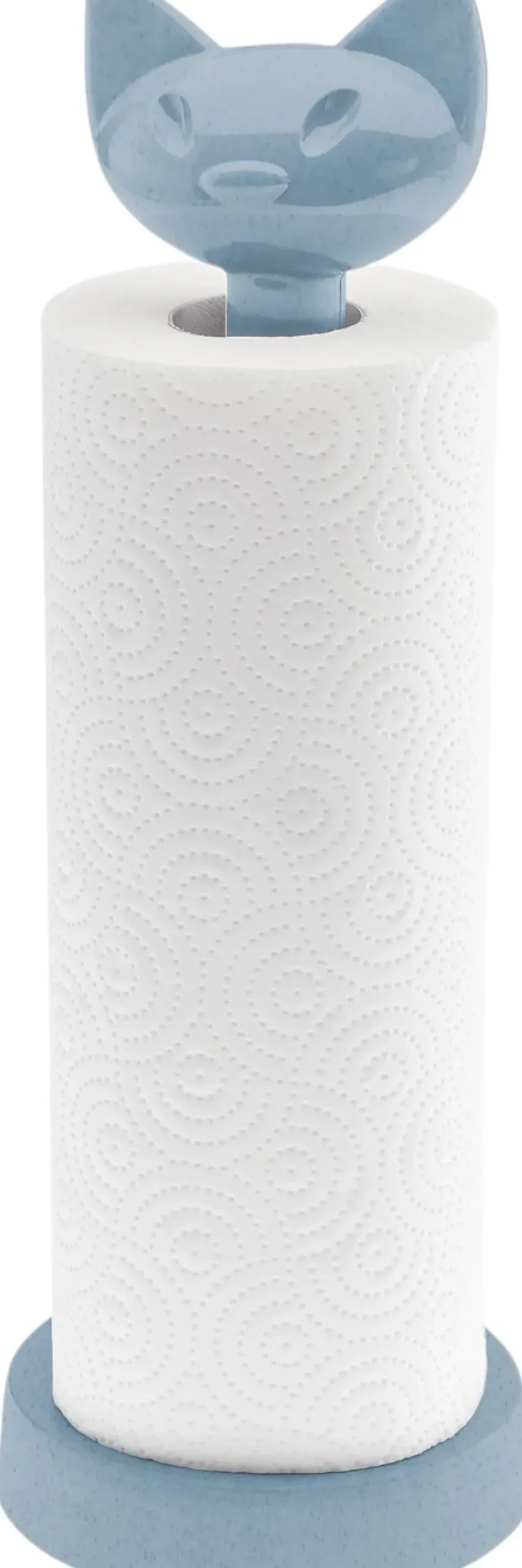 New Koziol MIAOU Køkkenrulleholder H36,9, Nature Flower Blue