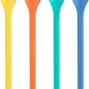 Koziol Spiseskeer > NORA Lang Ske 4 stk. 13,4 cm, Strong Blue/Coral/Grøn/Gul