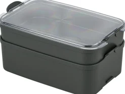 Koziol Opbevaring Til Køkkenet|Madkasser Og -Poser > STAKK BENTO BOX Opbevaringsboks 2 L, Nature Ash Grey/Crystal Clear