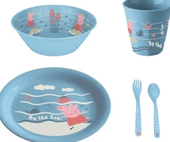 Outlet WAVES Gurli Gris Spisesæt, Powder Blue Børn Børnespisesæt