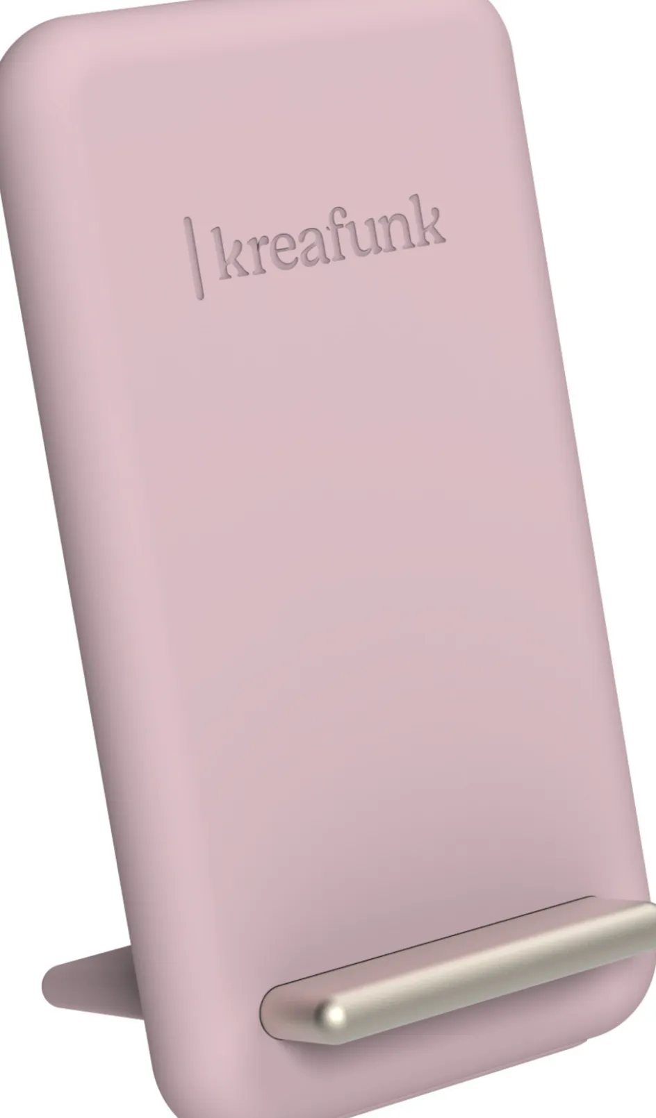 New kreafunk reCHARGE Trådløs Ladestander 11,6x6,5 cm, Dusty Rose