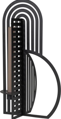 Outlet Shadow Lysestage H37 cm, Sort Lysestager