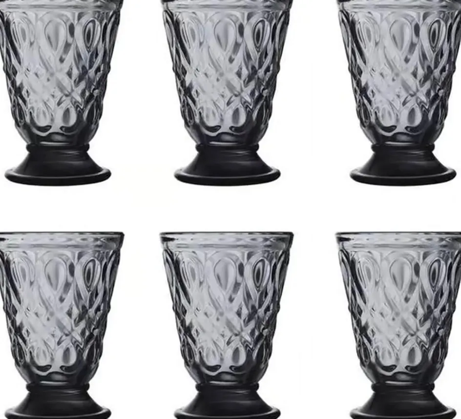 Sale La Rochère Lyonnais Vandglas 6 stk. 20 cl, Antracit