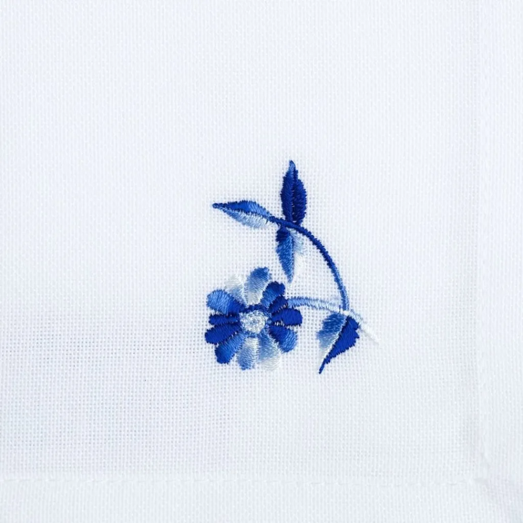 Langkilde & Søn Servietter > Blå Blomster Serviet 6 stk 50x50 cm
