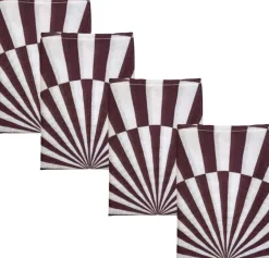 Outlet Langkilde & Søn Cirkus Serviet 38x38cm, Brun/Hvid