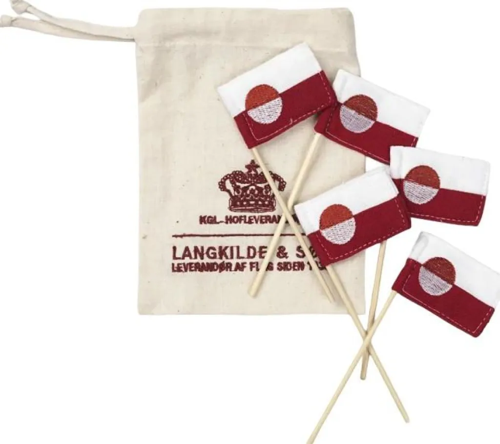 Langkilde & Søn Bordflag > Lagkageflag m. Grønlandske Flag 5 stk.
