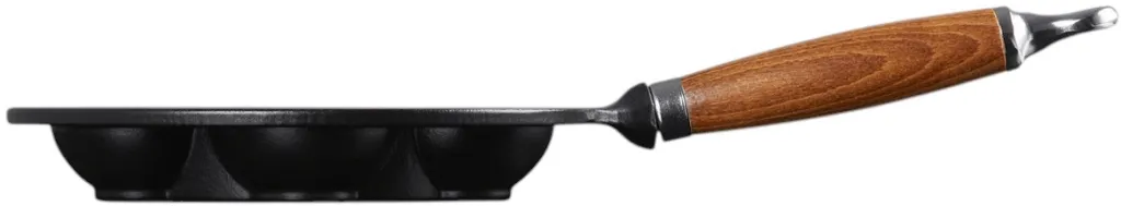 Le Creuset Pander > Æbleskivepande m. Træhåndtag 20 cm, Matte Black