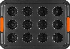 Outlet Cannelé-bageplade 40 cm, Black Bageforme