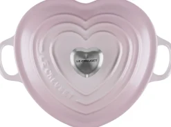 Discount Le Creuset Heart Signature Støbejernsbuffetgryde m. Hjerteformet Knop 20 cm/1 L, Shell Pink