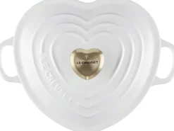 Clearance Le Creuset Heart Signature Støbejernsbuffetgryde m. Hjerteformet Knop 20 cm/1,9 L, White
