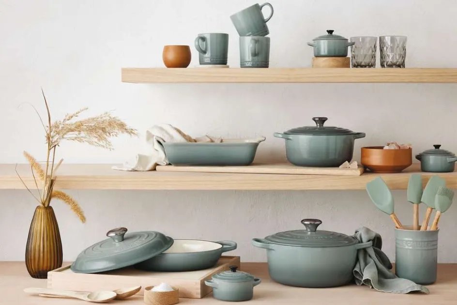 New Le Creuset Heritage Rektangulært Fad , Sea Salt