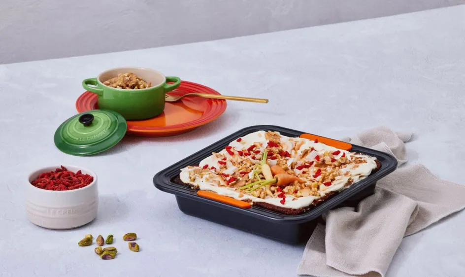 Le Creuset Kvadratisk Bradepande m. Non-stick 23 cm, Kulstofstål