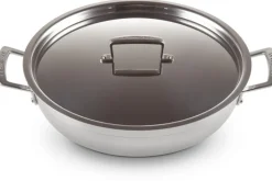 Best Le Creuset 3-Ply Classic Sautergryde m. Låg Non-stick Belægning 30 cm/4,8 L