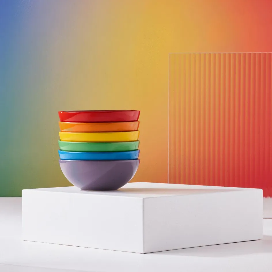 Outlet Le Creuset Rainbow Dyb Tallerken 6 stk. 16 cm, Multi